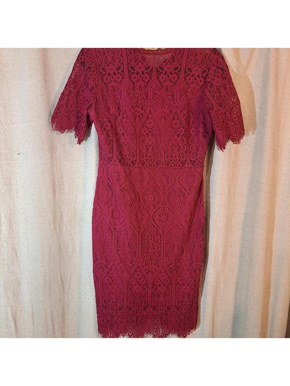 Zalalus Lace Dress Size 10 in Burgundy